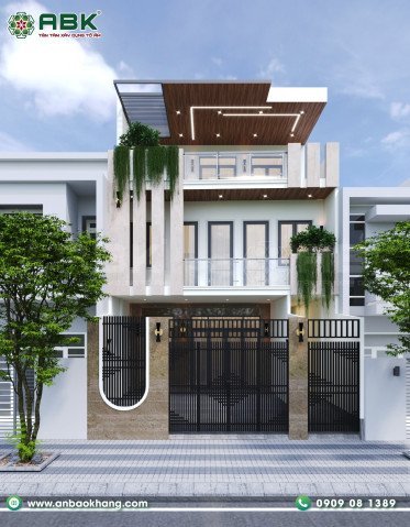 Thi công xây nhà trọn gói nhà phố 3 tầng chị Trang Hóc Môn