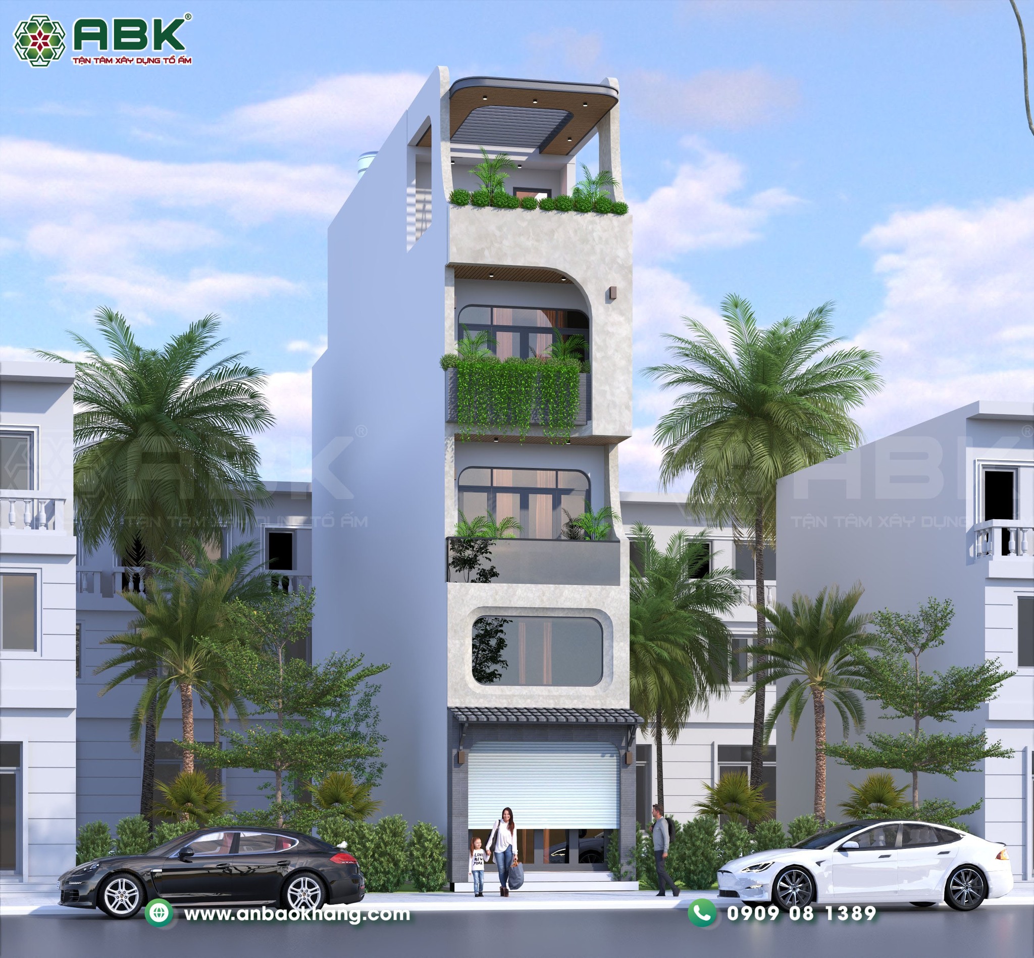 Nhà cho gia đình 3 thế hệ - công trình xây nhà trọn gói ABK