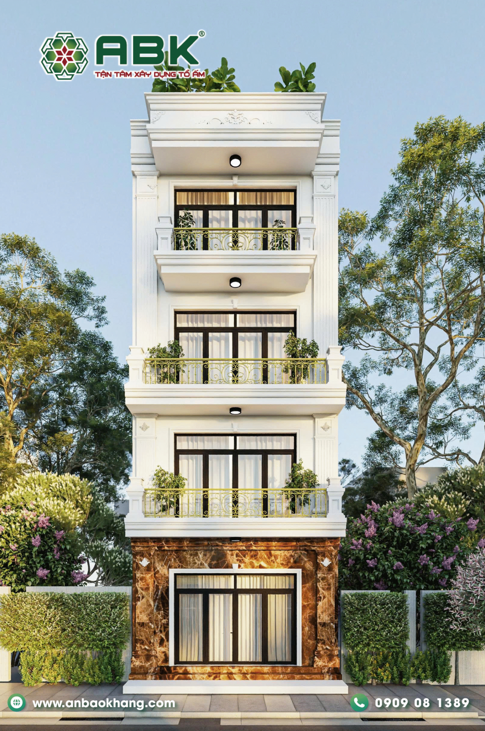 Nhà cho gia đình 3 thế hệ - công trình xây nhà trọn gói ABK